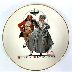 Norman Rockwell Christmas Dancers 1983 Collector Ltd Edition Gorham plate china